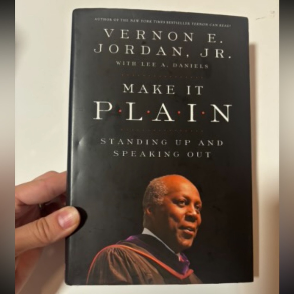 Make It Plain: Standing Up and Speaking Out hardcover book Jordan Jr., Vernon